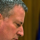 New York City Mayor Bill de Blasio at a press conference on Dec. 22, 2014, after two police officers were killed in New York City
Andrew Burton/Getty Images